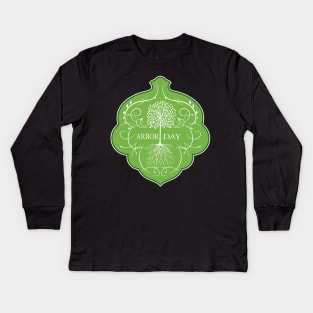 Arbor Day Badge Kids Long Sleeve T-Shirt